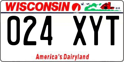 WI license plate 024XYT