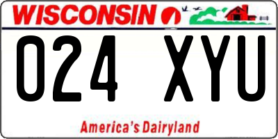 WI license plate 024XYU