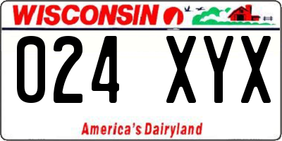 WI license plate 024XYX