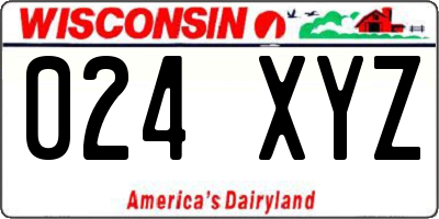 WI license plate 024XYZ