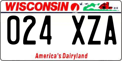 WI license plate 024XZA