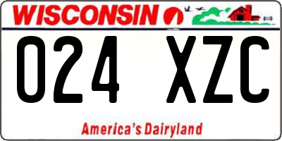 WI license plate 024XZC