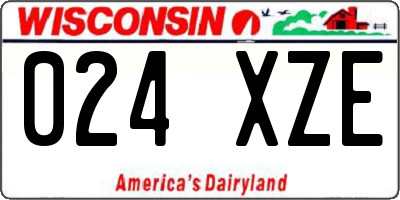 WI license plate 024XZE