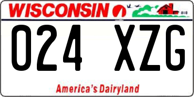 WI license plate 024XZG