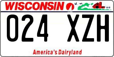 WI license plate 024XZH