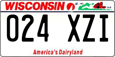 WI license plate 024XZI