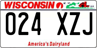 WI license plate 024XZJ