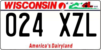 WI license plate 024XZL