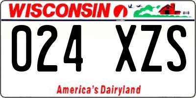 WI license plate 024XZS