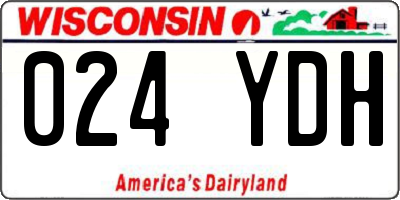 WI license plate 024YDH