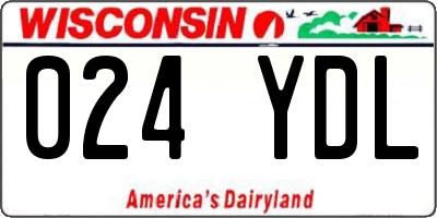 WI license plate 024YDL
