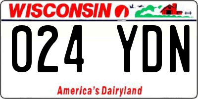 WI license plate 024YDN