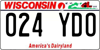 WI license plate 024YDO