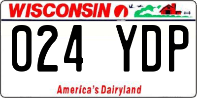 WI license plate 024YDP