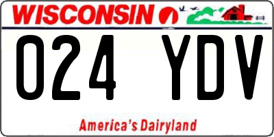 WI license plate 024YDV