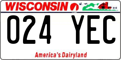 WI license plate 024YEC