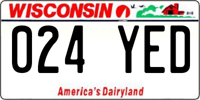 WI license plate 024YED