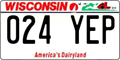 WI license plate 024YEP