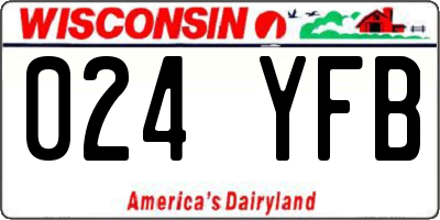 WI license plate 024YFB