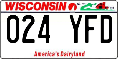 WI license plate 024YFD