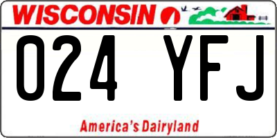 WI license plate 024YFJ