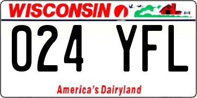 WI license plate 024YFL
