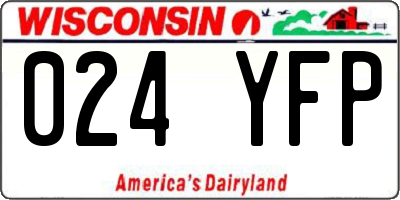 WI license plate 024YFP