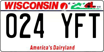 WI license plate 024YFT