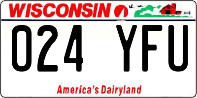 WI license plate 024YFU
