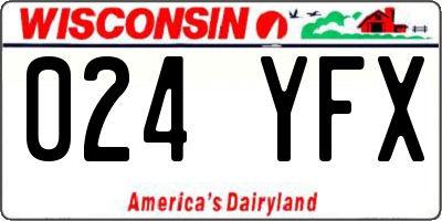 WI license plate 024YFX