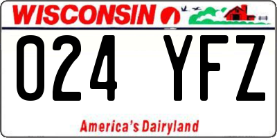 WI license plate 024YFZ