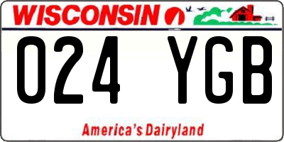 WI license plate 024YGB