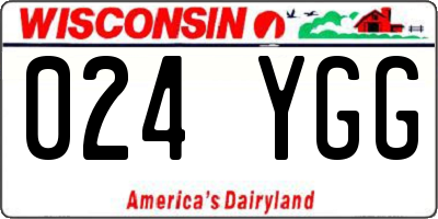 WI license plate 024YGG
