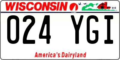 WI license plate 024YGI