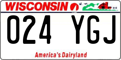 WI license plate 024YGJ