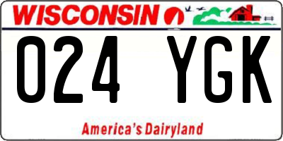 WI license plate 024YGK