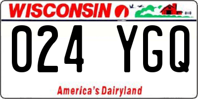 WI license plate 024YGQ
