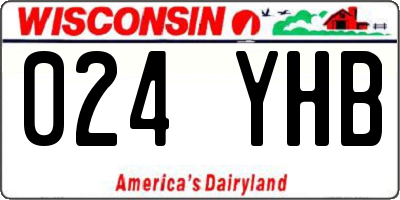 WI license plate 024YHB