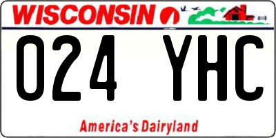 WI license plate 024YHC