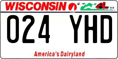 WI license plate 024YHD