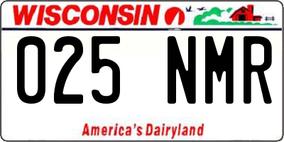 WI license plate 025NMR