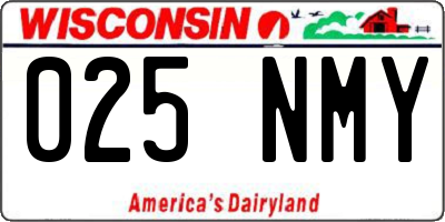 WI license plate 025NMY
