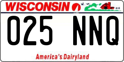 WI license plate 025NNQ