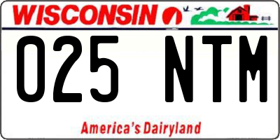 WI license plate 025NTM
