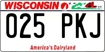 WI license plate 025PKJ