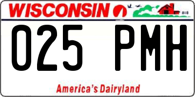 WI license plate 025PMH
