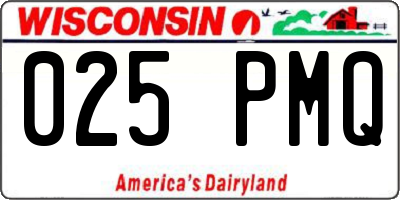 WI license plate 025PMQ