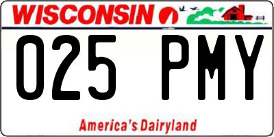 WI license plate 025PMY