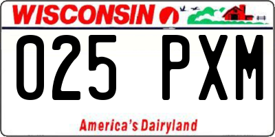 WI license plate 025PXM