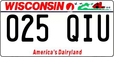 WI license plate 025QIU